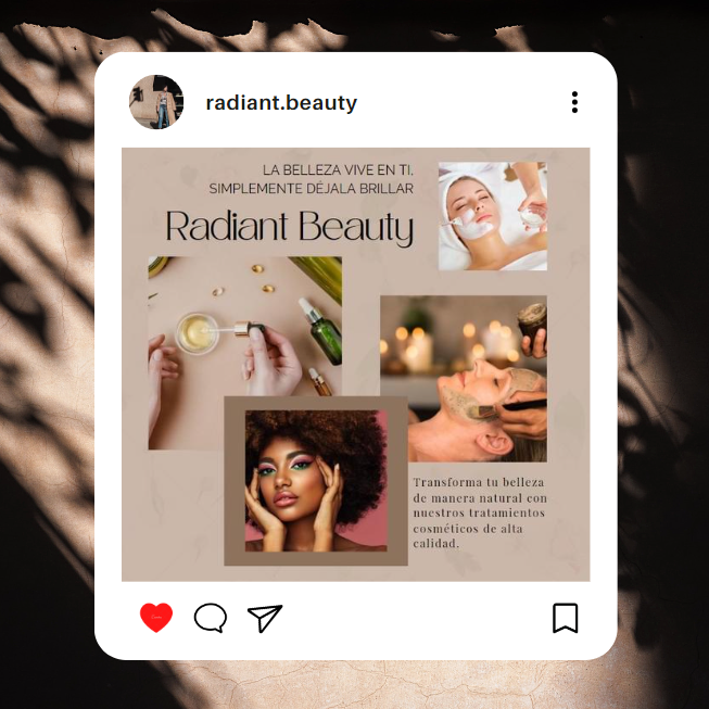 Post Instagram radiant beauty creado por negocios con éxito